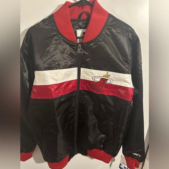 Miami Heat Black Starter Jacket. - Picture 1 of 2